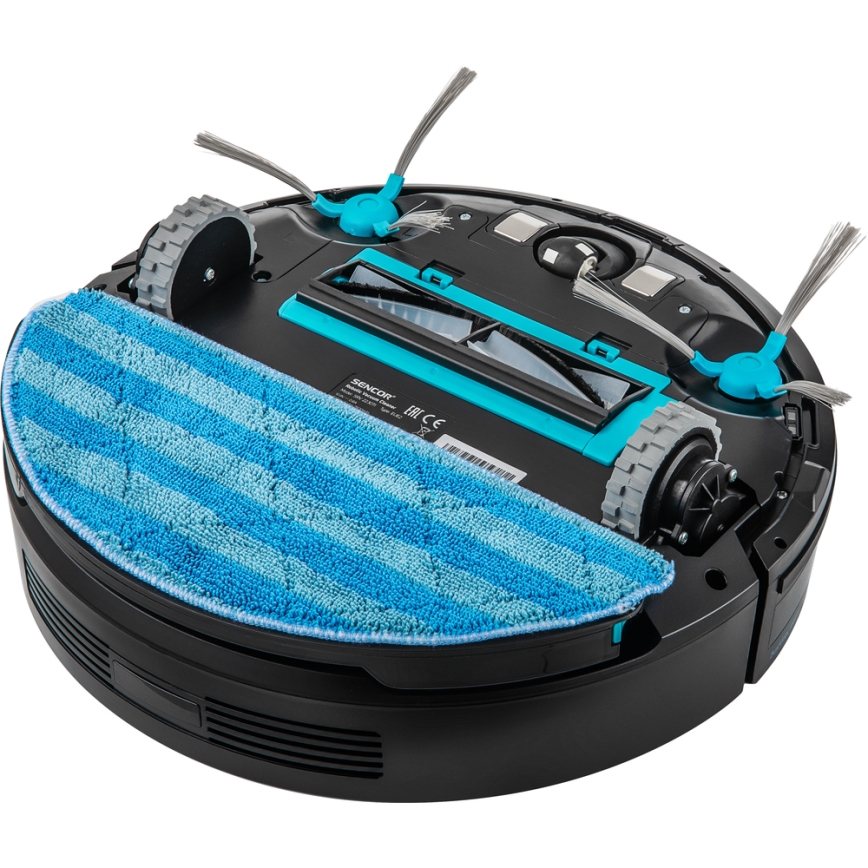 Sencor - Robotporszívó felmosóval 2 az 1-ben 25W 2600 mAh fekete/ezüst + távirányító