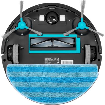 Sencor - Robotporszívó felmosóval 2 az 1-ben 25W 2600 mAh fekete/ezüst + távirányító