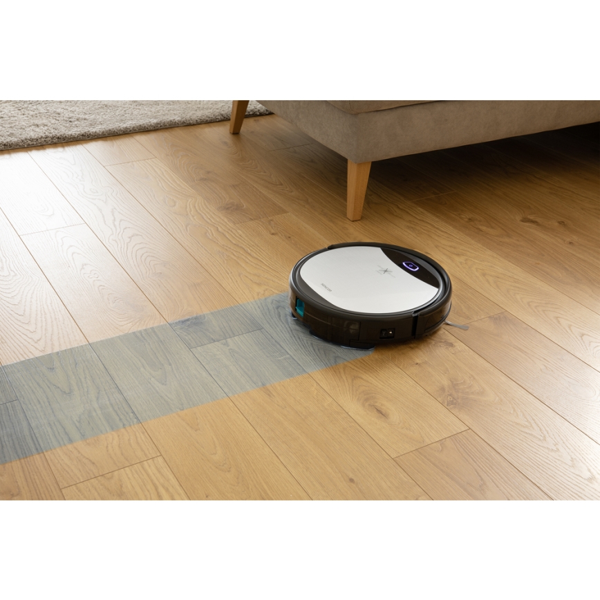 Sencor - Robotporszívó felmosóval 2 az 1-ben 25W 2600 mAh Wi-Fi fekete/ezüst + távirányító