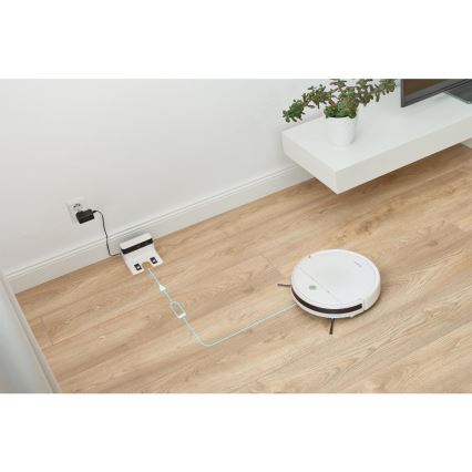 Sencor - Robotporszívó felmosóval 2in1 18W/1500 mAh fehér + távirányítás