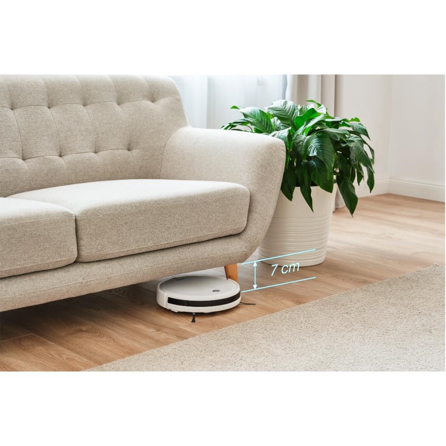 Sencor - Robotporszívó felmosóval 2in1 18W/1500 mAh fehér + távirányítás