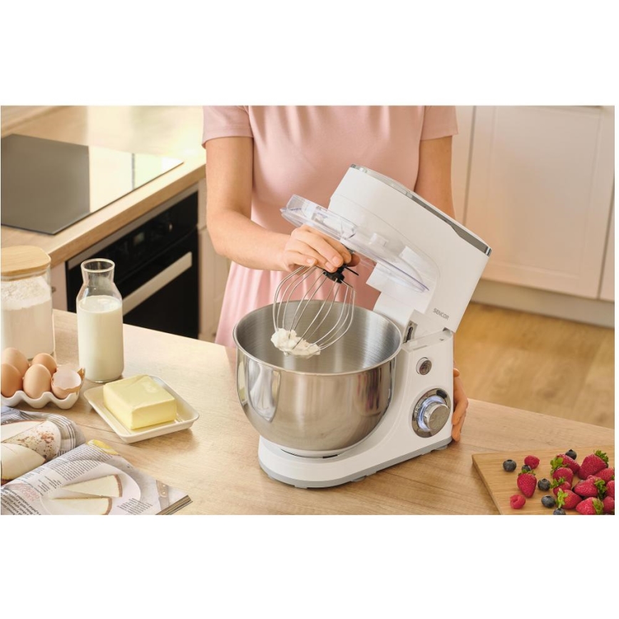 Sencor - rozsdamentes acéltálas konyhai robotgép 1300 W/230 V fehér