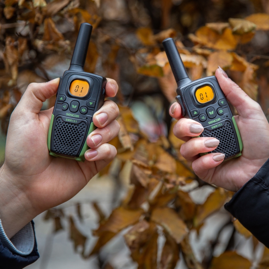 Sencor - SET 2x Walkie-talkie 3xAAA hatótáv 7 km
