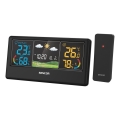 Sencor - színes LCD-kijelzős meteóállomás, 3xAAA + 2xAA, fekete