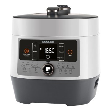 Sencor - Többfunkciós elektromos gyorsfőző 5,5 l 1000W/230V fehér/fekete