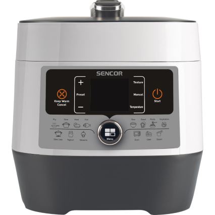 Sencor - Többfunkciós elektromos gyorsfőző 5,5 l 1000W/230V fehér/fekete