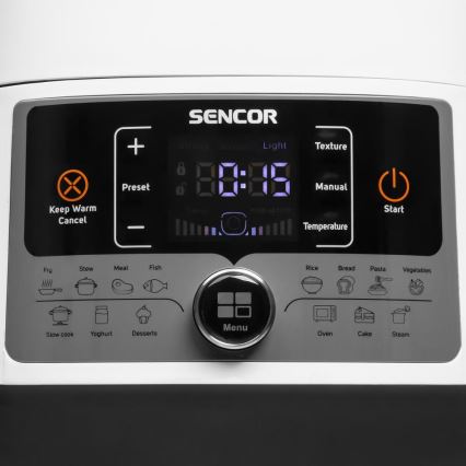 Sencor - Többfunkciós elektromos gyorsfőző 5,5 l 1000W/230V fehér/fekete