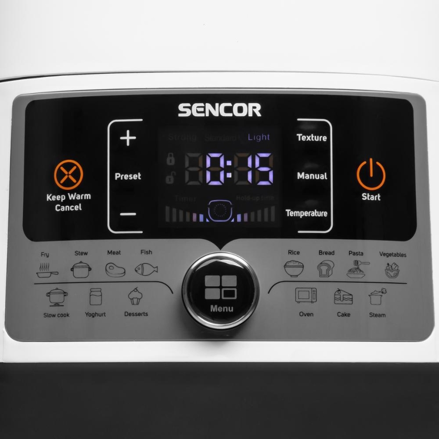 Sencor - Többfunkciós elektromos gyorsfőző 5,5 l 1000W/230V fehér/fekete