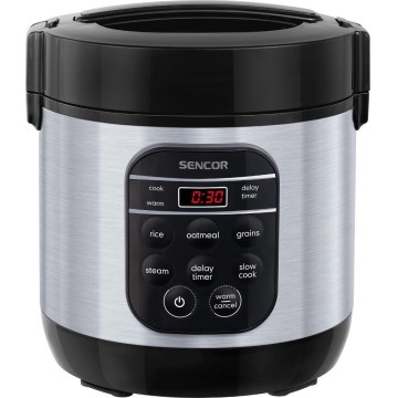Sencor - Többfunkciós rizsfőző 350W/230V 0,6 l rozsdamentes acél/fekete