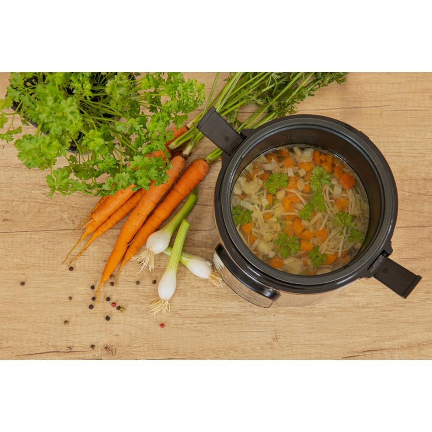 Sencor - Többfunkciós rizsfőző 350W/230V 0,6 l rozsdamentes acél/fekete