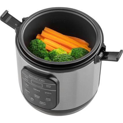 Sencor - Többfunkciós rizsfőző 350W/230V 0,6 l rozsdamentes acél/fekete