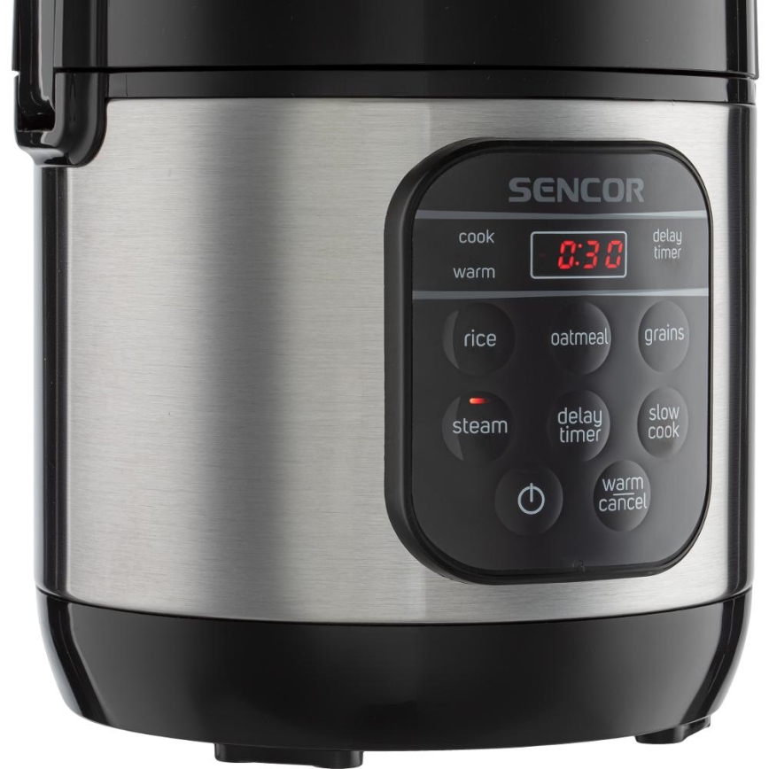 Sencor - Többfunkciós rizsfőző 350W/230V 0,6 l rozsdamentes acél/fekete