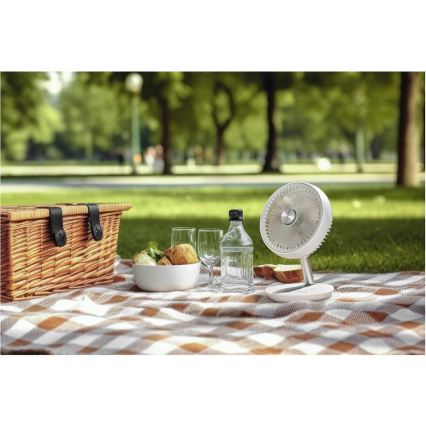 Sencor - Újratölthető asztali ventilátor 5W/5V 4000 mAh fehér