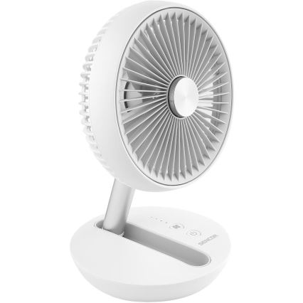 Sencor - Újratölthető asztali ventilátor 5W/5V 4000 mAh fehér