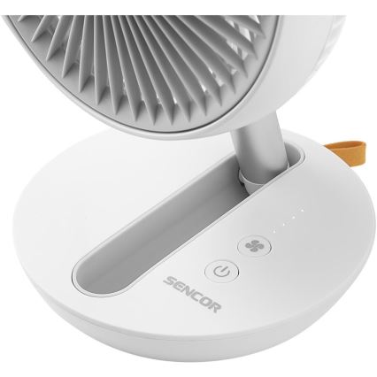 Sencor - Újratölthető asztali ventilátor 5W/5V 4000 mAh fehér