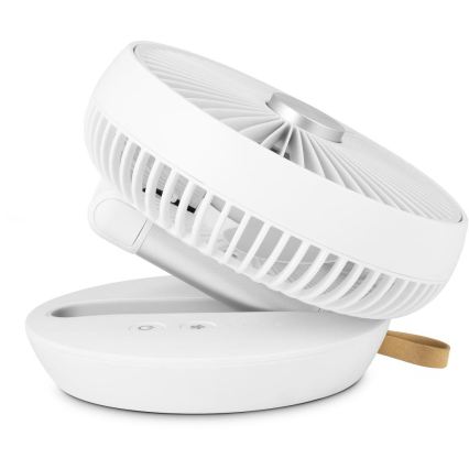 Sencor - Újratölthető asztali ventilátor 5W/5V 4000 mAh fehér