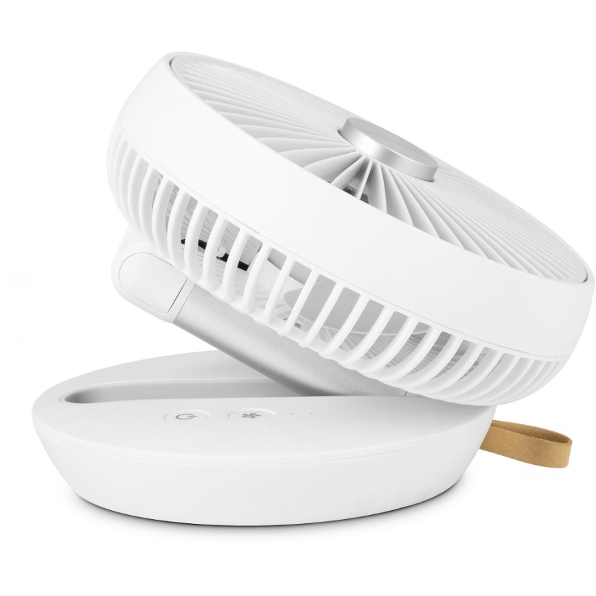 Sencor - Újratölthető asztali ventilátor 5W/5V 4000 mAh fehér