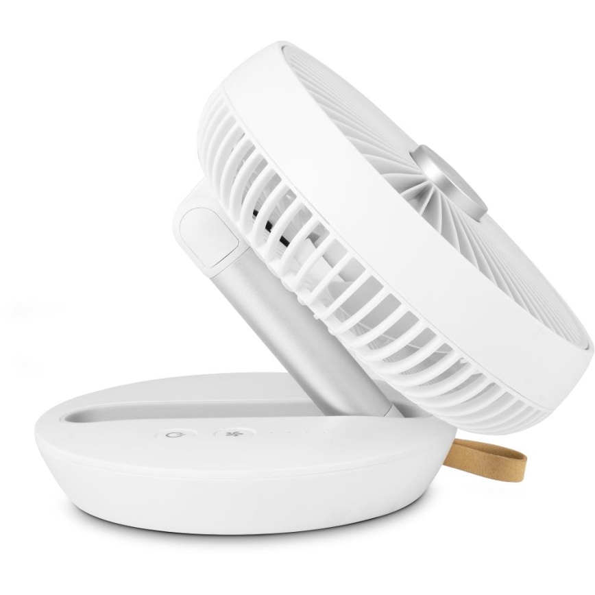 Sencor - Újratölthető asztali ventilátor 5W/5V 4000 mAh fehér