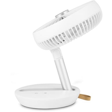 Sencor - Újratölthető asztali ventilátor 5W/5V 4000 mAh fehér