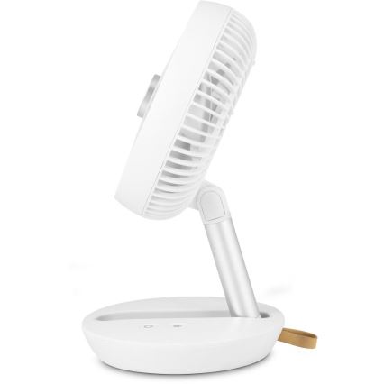 Sencor - Újratölthető asztali ventilátor 5W/5V 4000 mAh fehér