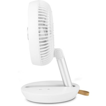 Sencor - Újratölthető asztali ventilátor 5W/5V 4000 mAh fehér