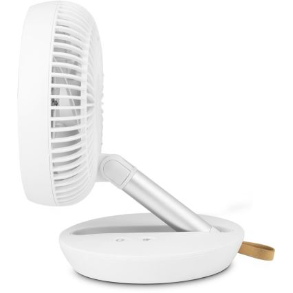 Sencor - Újratölthető asztali ventilátor 5W/5V 4000 mAh fehér