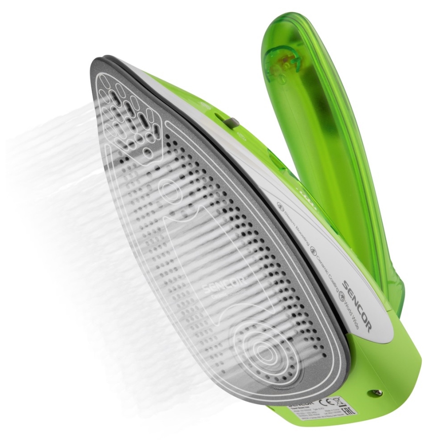 Sencor - Utazási gőzölős vasaló 1100W/115V/230V zöld