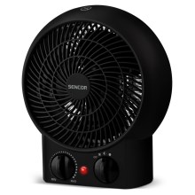 Sencor - Ventilátor fűtőelemmel 1200/2000W/230V fekete
