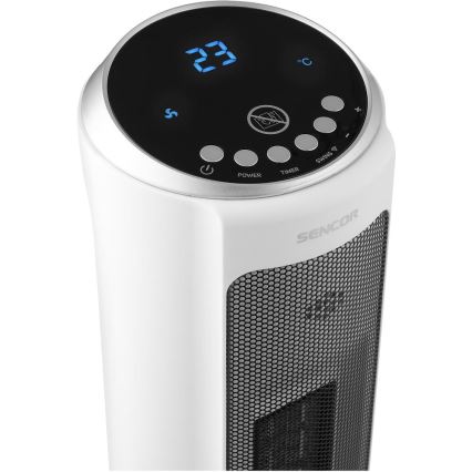 Sencor - Ventilátor kerámia fűtőtesttel 2200W/230V Wi-Fi fehér + távirányító