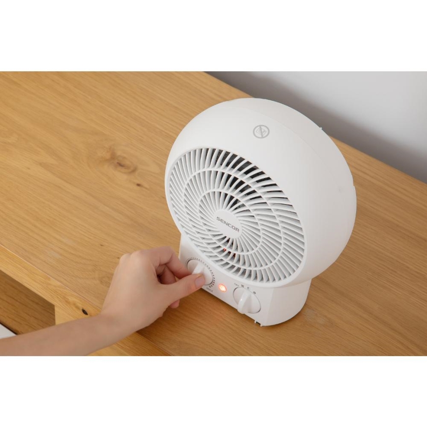 Sencor - Ventilátoros hősugárzó 1200/2000W/230V fehér