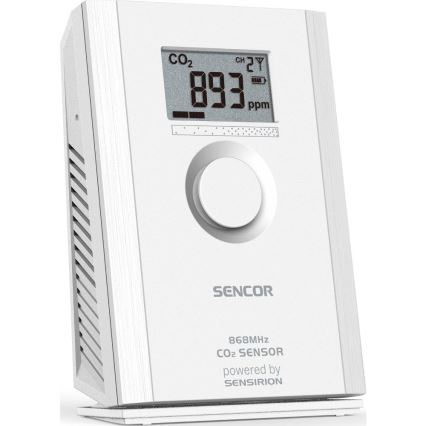 Sencor - Vezeték nélküli CO2-érzékelő 5V/3xAA 2000 mAh