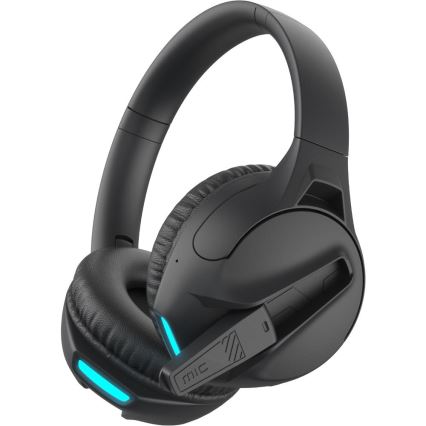 Sencor - Vezeték nélküli fejhallgató mikrofonnal 600 mAh fekete