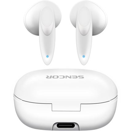 Sencor - Vezeték nélküli fejhallgató 230 mAh + 2x 25 mAh IPX4 fehér