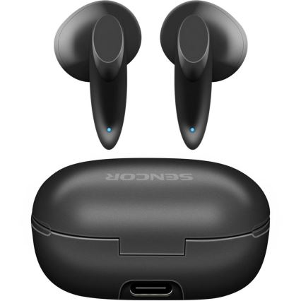 Sencor - Vezeték nélküli fejhallgató 230 mAh + 2x 25 mAh IPX4 fekete