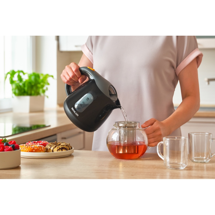 Sencor - Vízforraló 1 l 1100W/230V fekete/szürke