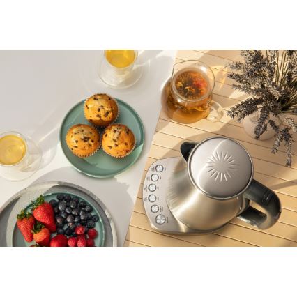 Sencor - Vízforraló hőszabályozással 1,7 l 2200W/230V rozsdamentes acél