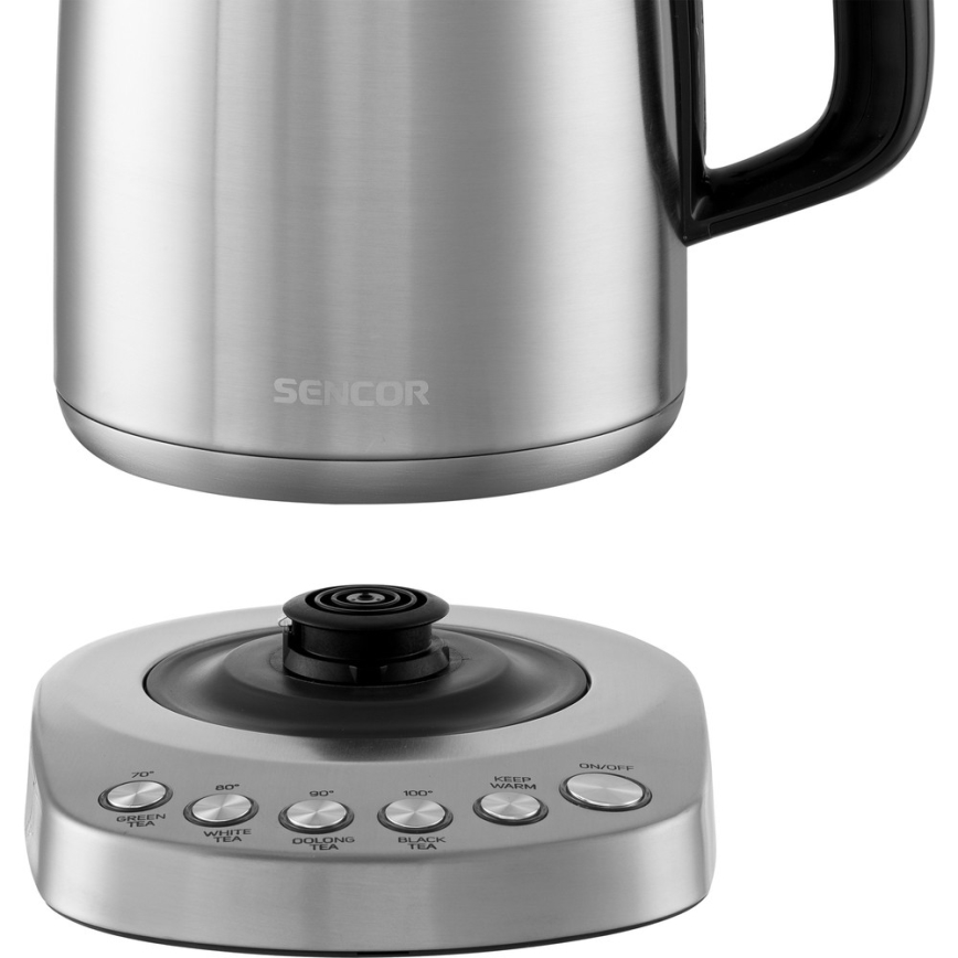 Sencor - Vízforraló hőszabályozással 1,7 l 2200W/230V rozsdamentes acél