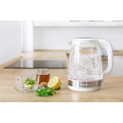 Sencor - Vízforraló hőszabályzóval 2 l 2200W/230V fehér