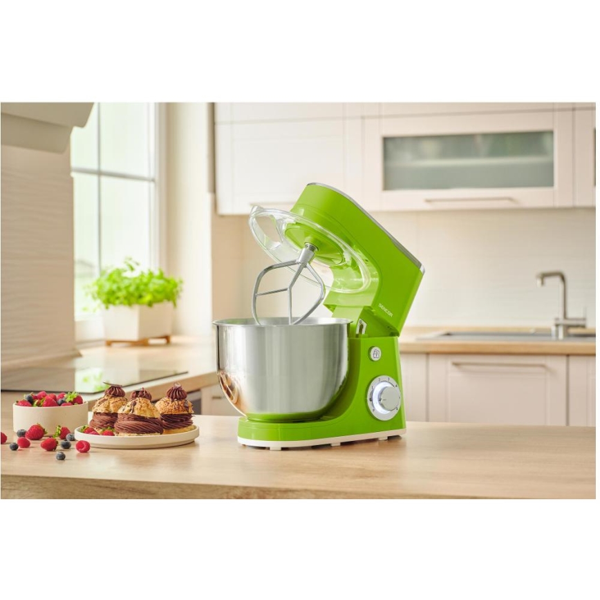 Sencor - Zöld konyhai robotgép rozsdamentes tállal 1300W/230V
