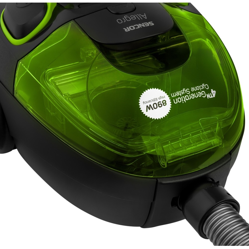 Sencor - Zsák nélküli porszívó 1,5 l 890W/230V zöld/fekete