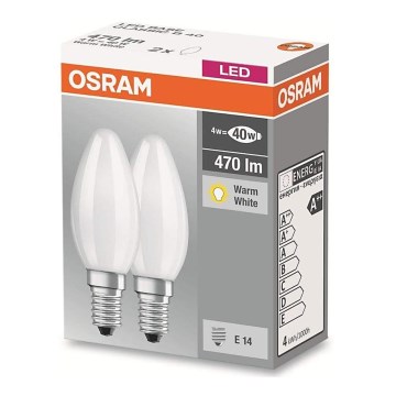 SET 2x LED izzó STAR B40 E14 / 4W / 230V 2700K - Osram