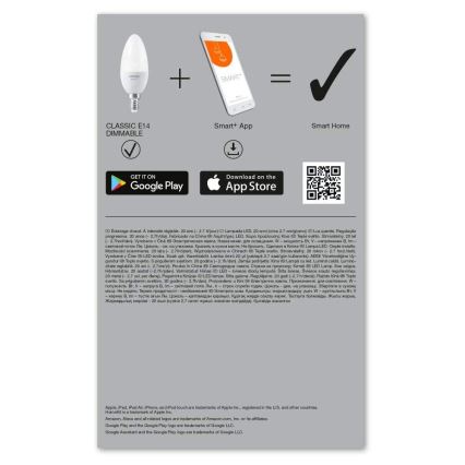 SET 3x LED Dimmelhető izzó SMART + E14/5W/230V 2700K Wi-Fi - Ledvance