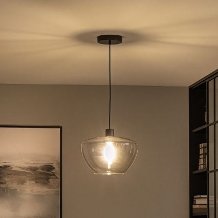 SEVENTIES függeszték kábellel E27/40W/230V füstszínű/szürke