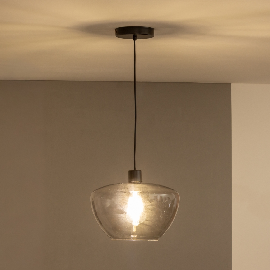 SEVENTIES függeszték kábellel E27/40W/230V füstszínű/szürke