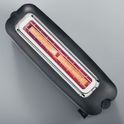 Severin AT 2515 - Két szeletes kenyérpirító, 1000 W/230 V, rozsdamentes acél/fekete
