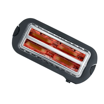Severin AT 2590 - 4 szeletes kenyérpirító 1400W/230V rozsdamentes acél/fekete