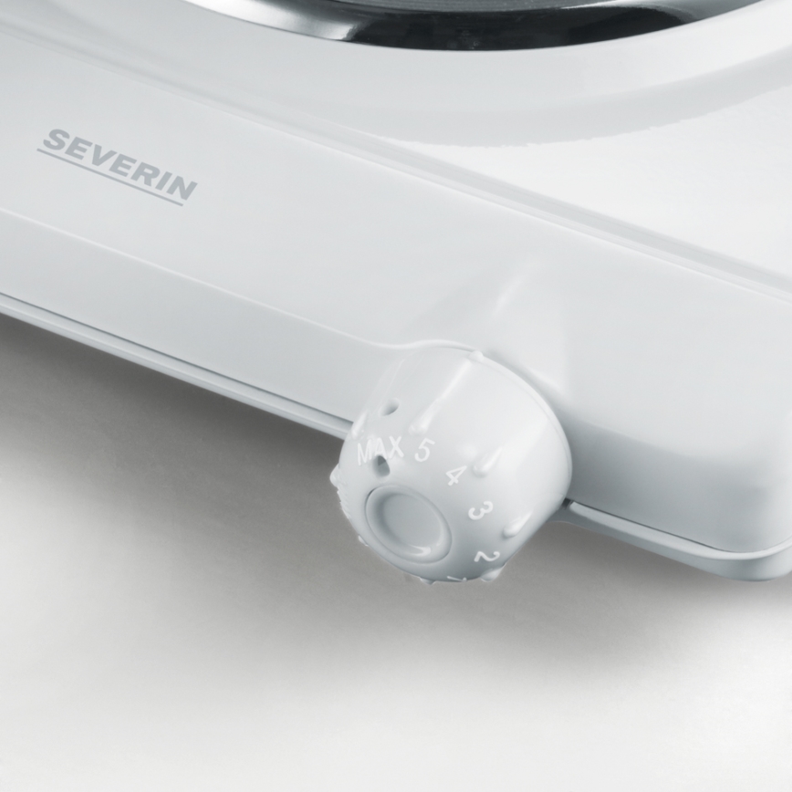 Severin KP 1091 - egytárcsás elektromos főzőlap, 1500 W / 230 V, fehér