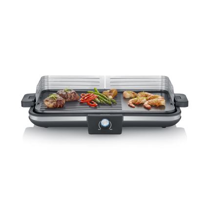Severin PG 8564 - Asztali elektromos grillsütő 2300W/230V 50x30 cm fekete