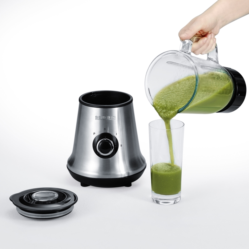 Severin SM 3737 - Asztali turmixgép 1 l 500W/230V rozsdamentes acél/fekete