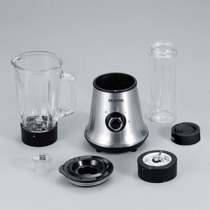 Severin SM 3737 - Asztali turmixgép 1 l 500W/230V rozsdamentes acél/fekete
